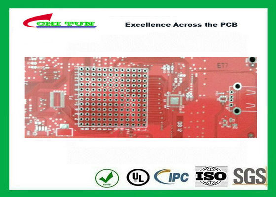 China Double sided PCB Gold Plating  Red solder mask LF HASL  ISO9001  UL  ISO SGS Supplier