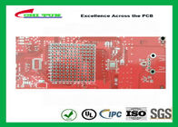 China Double sided PCB Gold Plating  Red solder mask LF HASL  ISO9001  UL  ISO SGS Providers